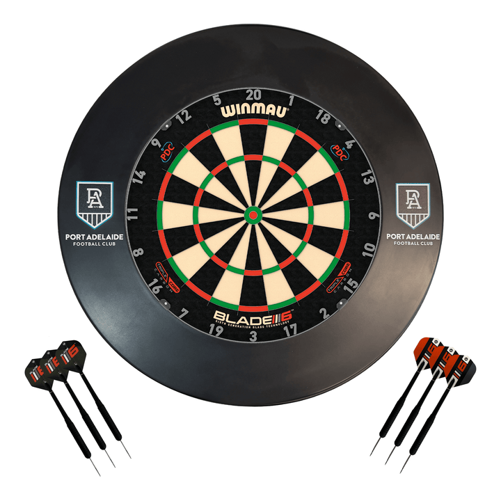 AFL Blade 6 Dartboard, Official AFL Surround & Darts - Complete Darts Set Blade 6 Triple Core / Carlton Blues Boards