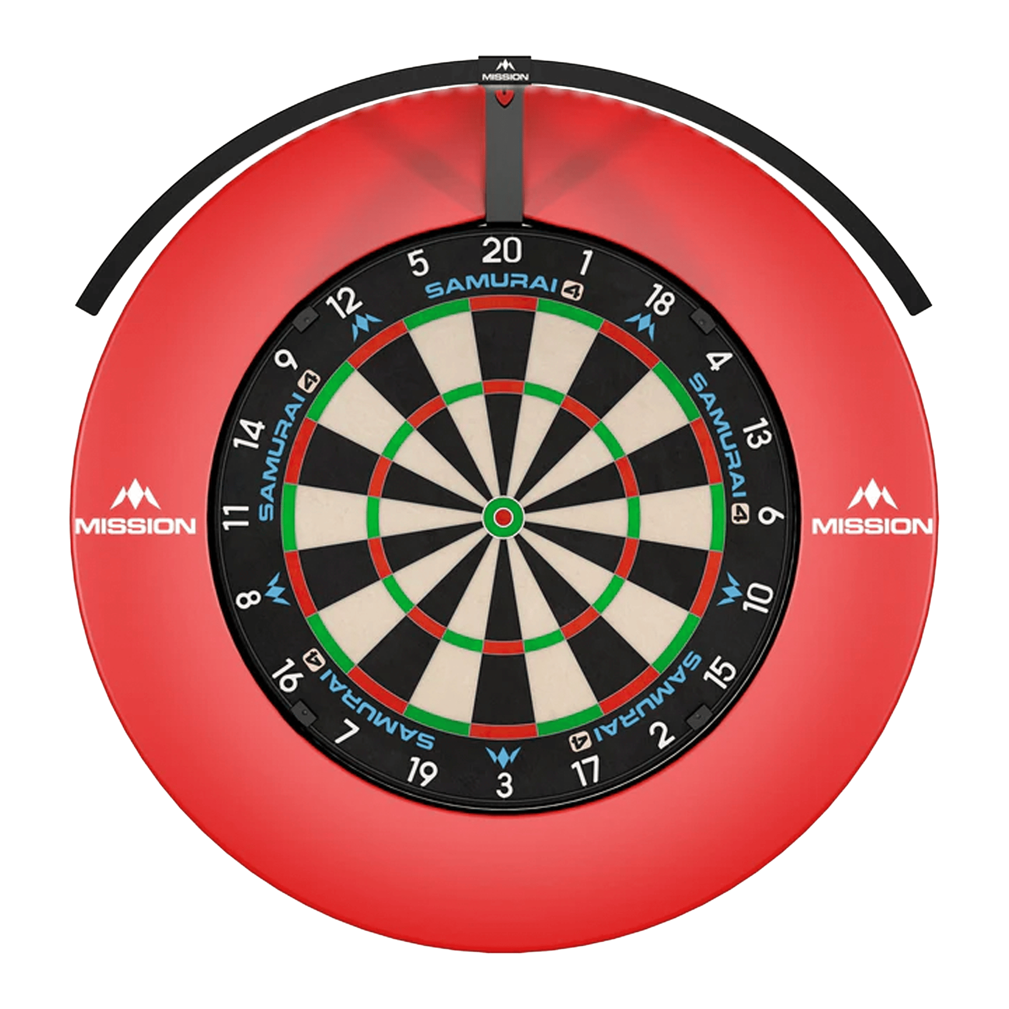dartsonlinecomau Samurai 4 Dartboard, Surround & Torus 100 Light Bundle product