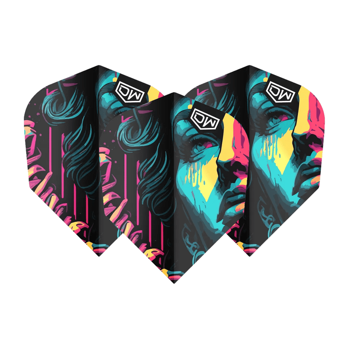 DW Liberty Multi Pack - Dart Flights (3 Sets) No. 6 / Black Flights & Shafts