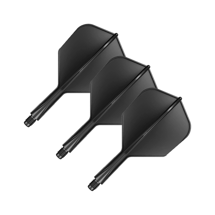Goat A1R - All In One Flight & Shaft Standard / Short (19mm) / Black Flights & Shafts