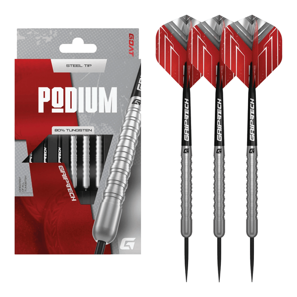 Goat Podium Silver - 80% Tungsten Steel Tip Darts 22 Grams Darts