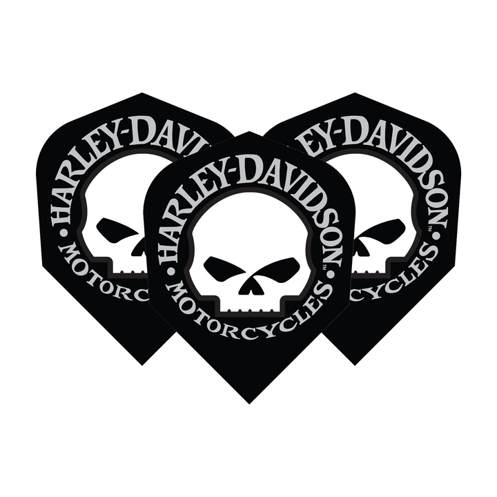 Harley-Davidson Skull - Dart Flights No. 6 / Black Skull Flights & Shafts