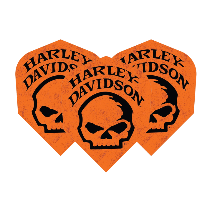 Harley-Davidson Skull - Dart Flights No. 6 / Orange Skull Flights & Shafts