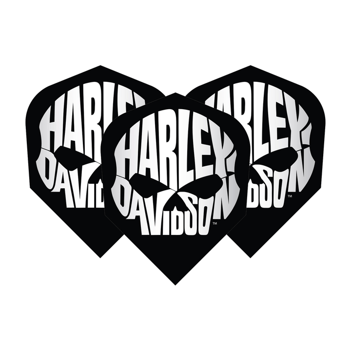 Harley-Davidson Skull - Dart Flights No. 6 / Text Skull Flights & Shafts