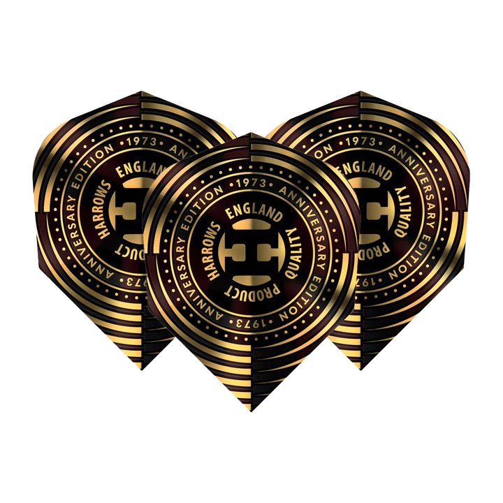 Harrows Anniversary Prime - Dart Flights No. 6 / Gold Flights