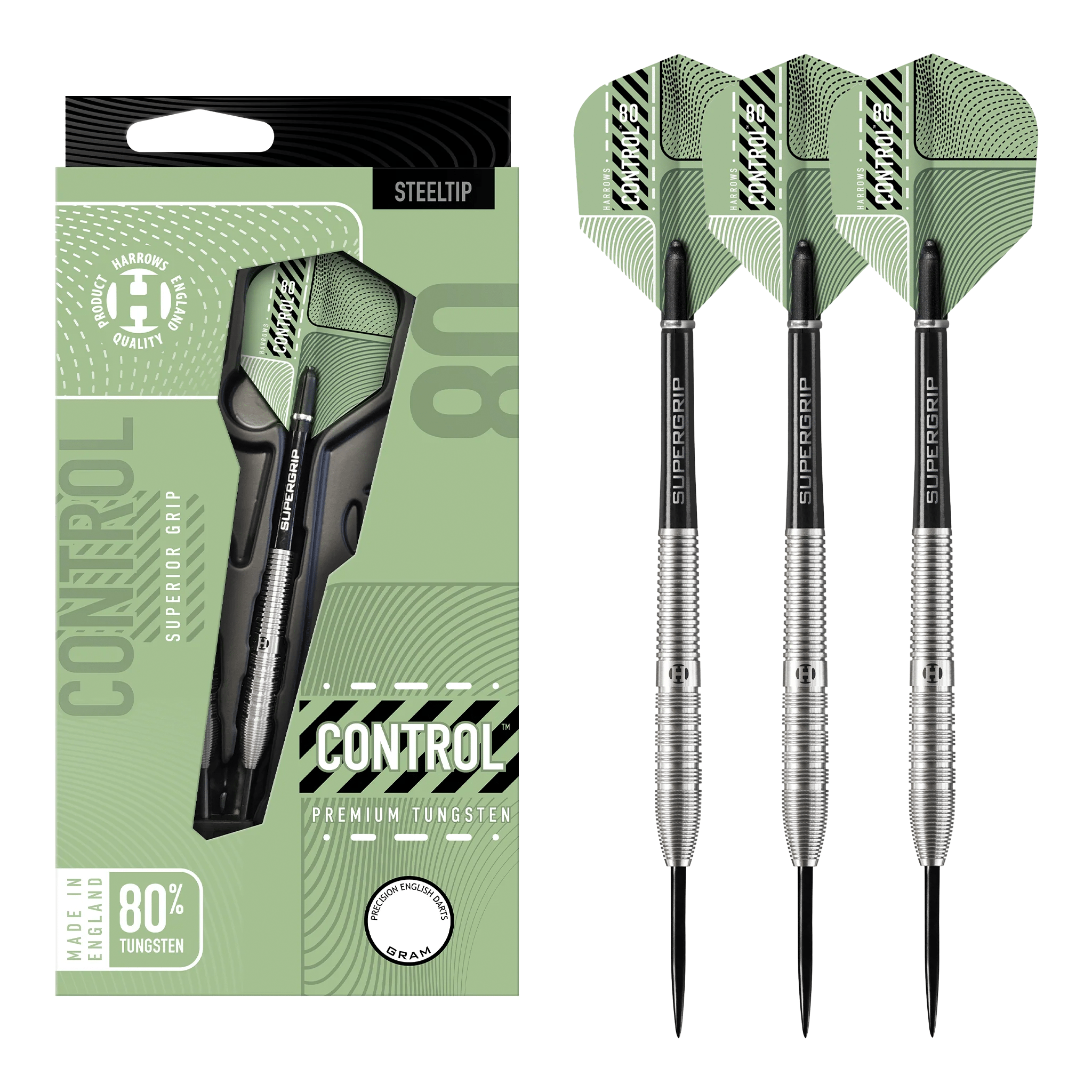 Buy Harrows Control Tapered - 80% Tungsten Steel Tip Darts from Darts ...