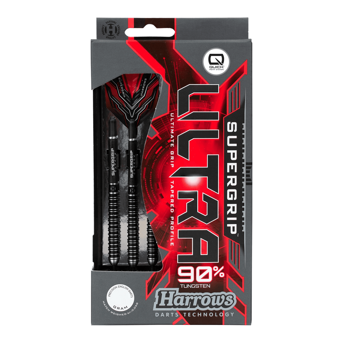 Harrows Supergrip Ultra Quick Point - 90% Tungsten Steel Tip Darts Darts