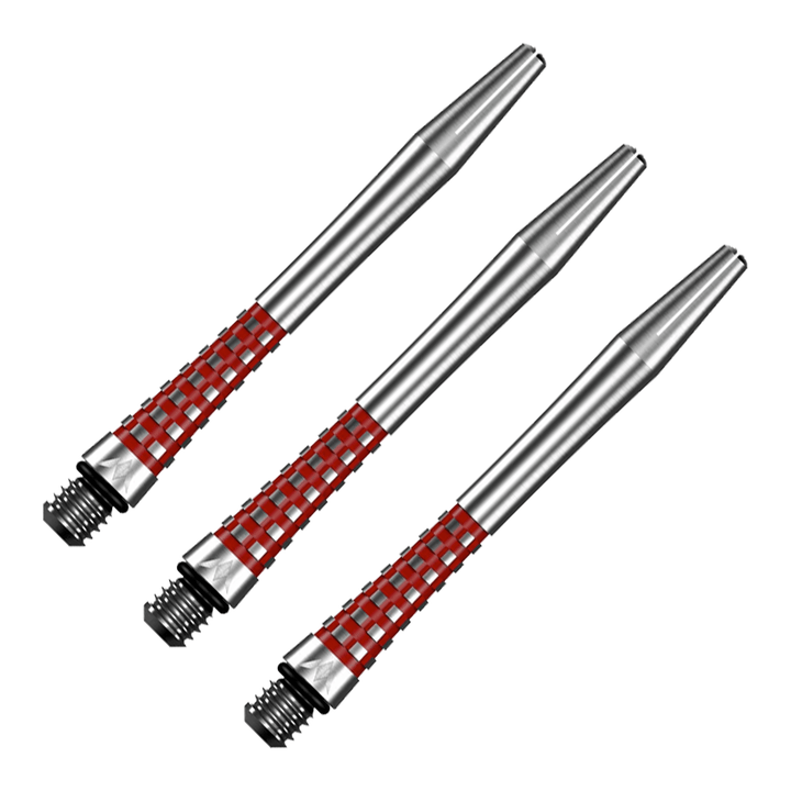 Mission Atom13 - Aluminium Dart Shafts Medium (47mm) / Natural Red Shafts