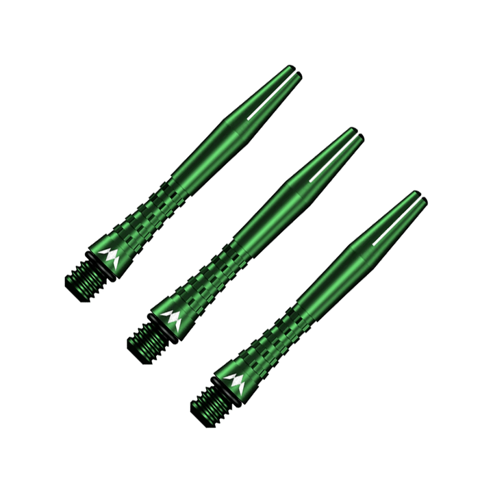 Mission Atom13 - Aluminium Dart Shafts Short (35mm) / Green Shafts