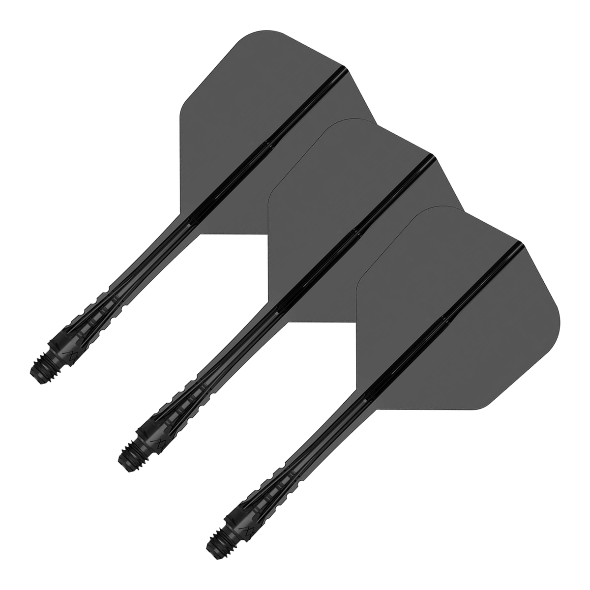 Mission Force 90 Vortex - All In One Flight & Shaft No. 6 / Medium / Clear Black All In One Dart Flights