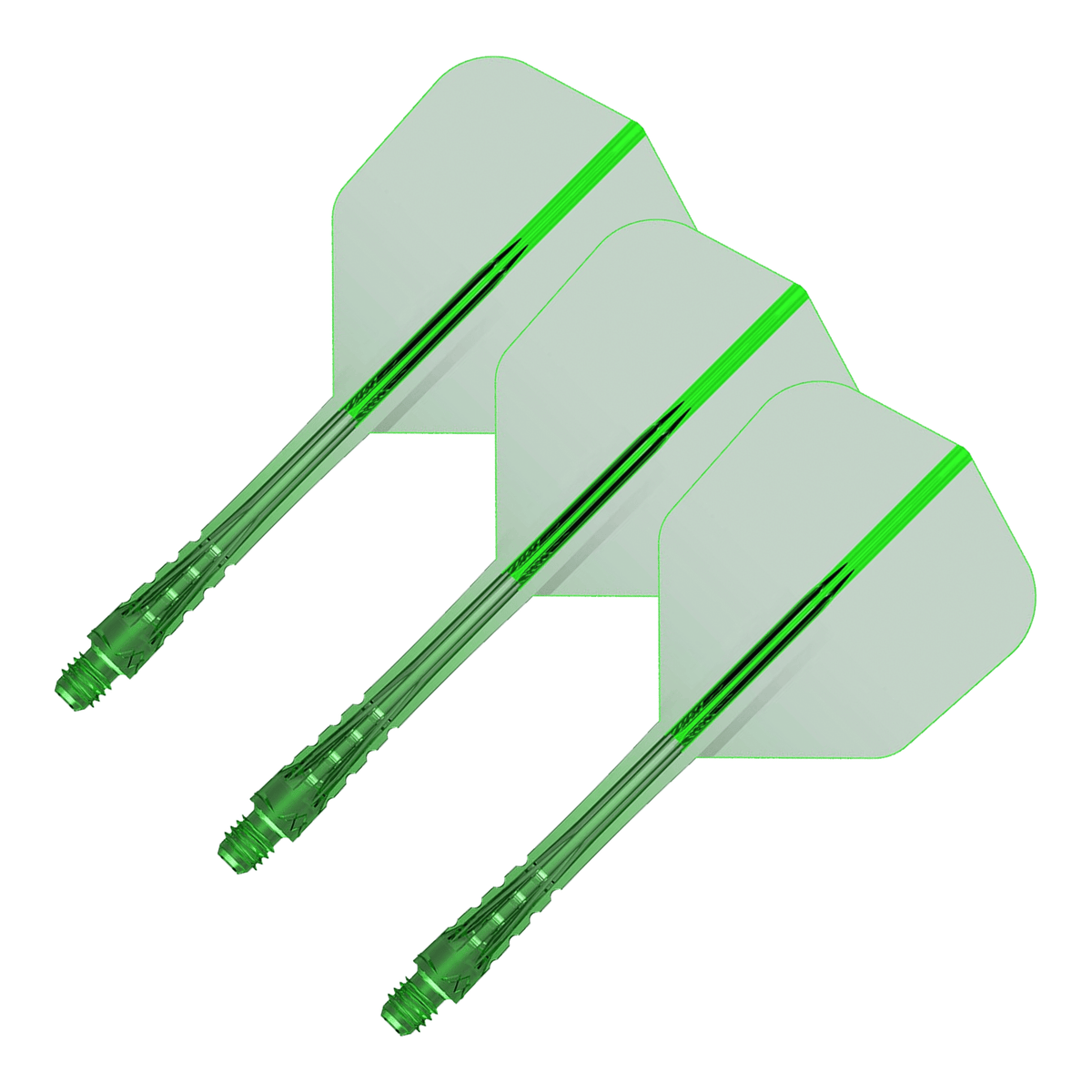 Mission Force 90 Vortex - All In One Flight & Shaft No. 6 / Medium / Green All In One Dart Flights