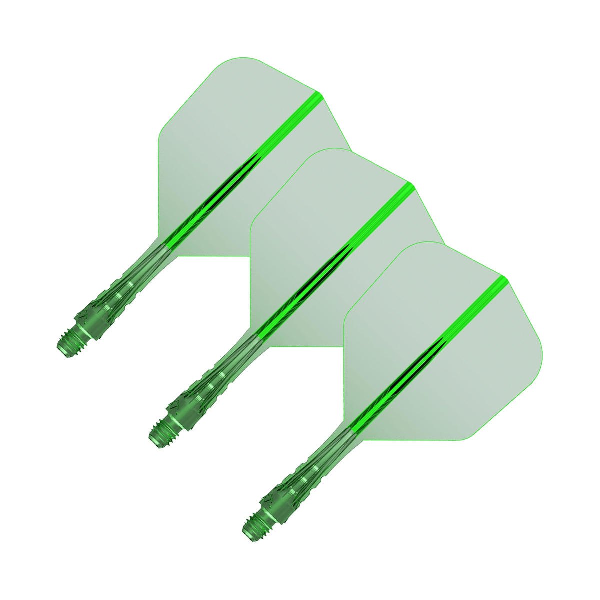 Mission Force 90 Vortex - All In One Flight & Shaft No. 6 / Short / Green All In One Dart Flights