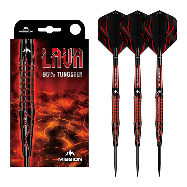 Mission Lava - 95% Tungsten Steel Tip Darts 22 Grams Darts