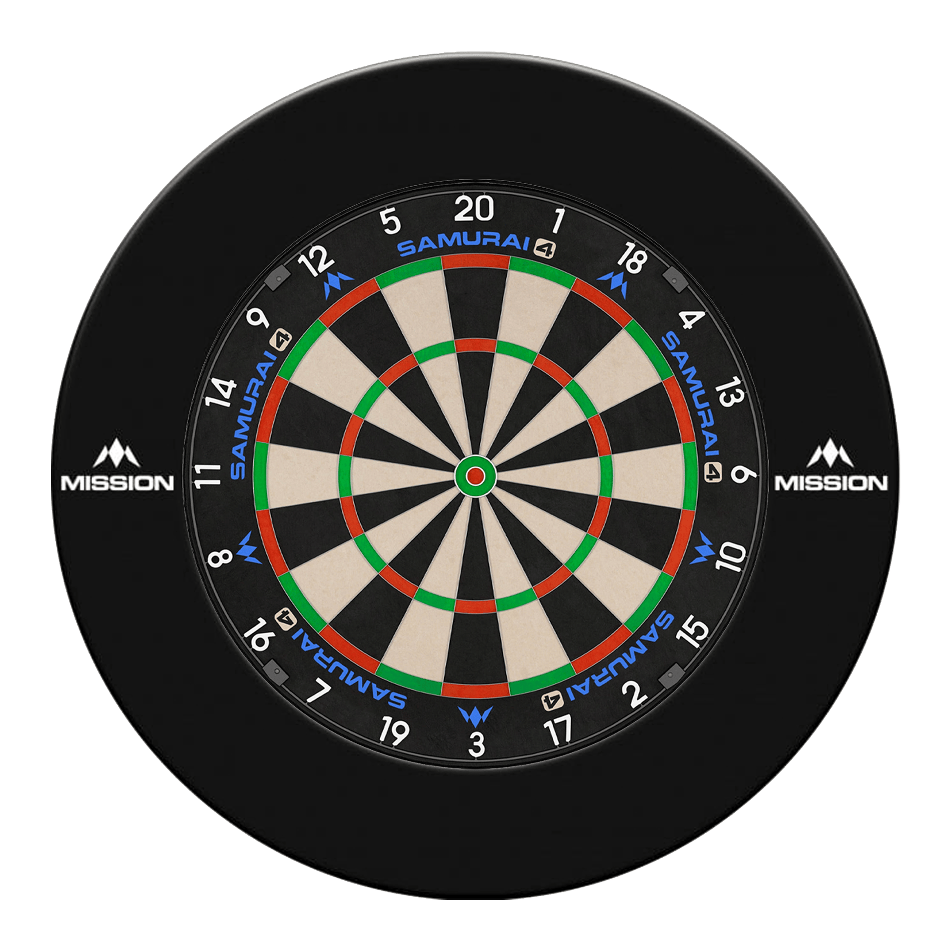 Mission Samurai 4 Dartboard & Surround Bundle Black Boards