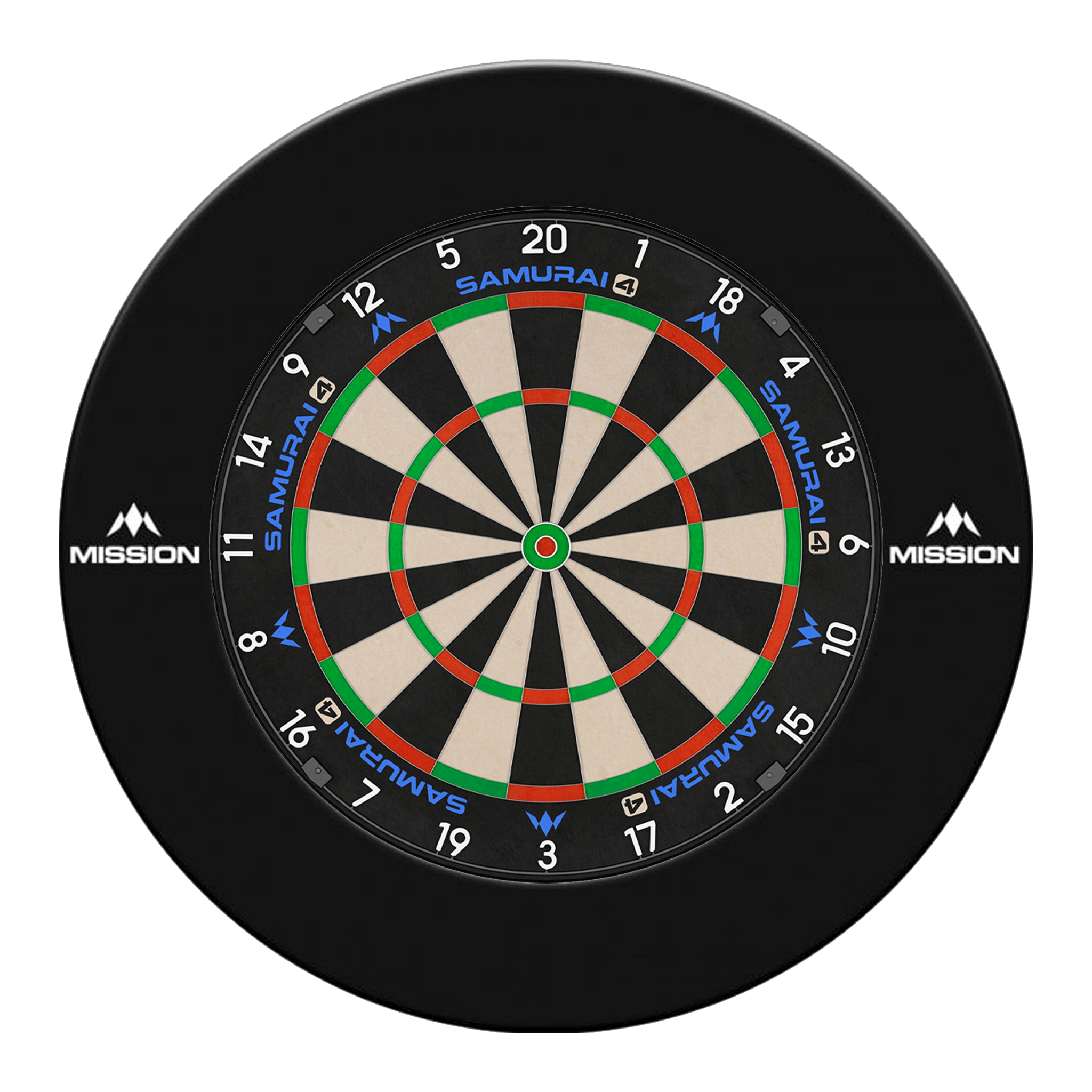 Mission Samurai 4 Dartboard & Surround Bundle Black Boards