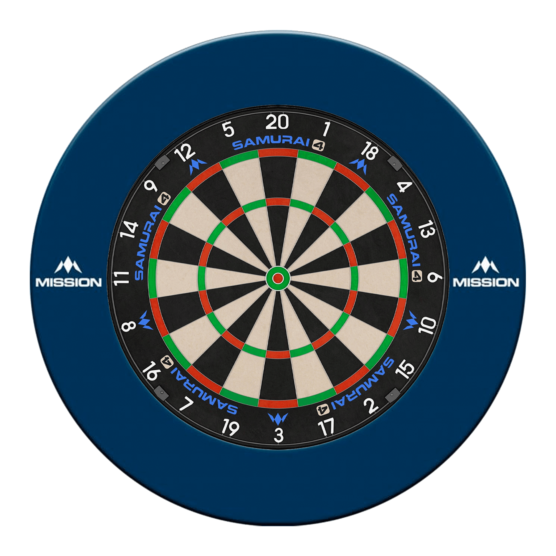 Mission Samurai 4 Dartboard & Surround Bundle Blue Boards