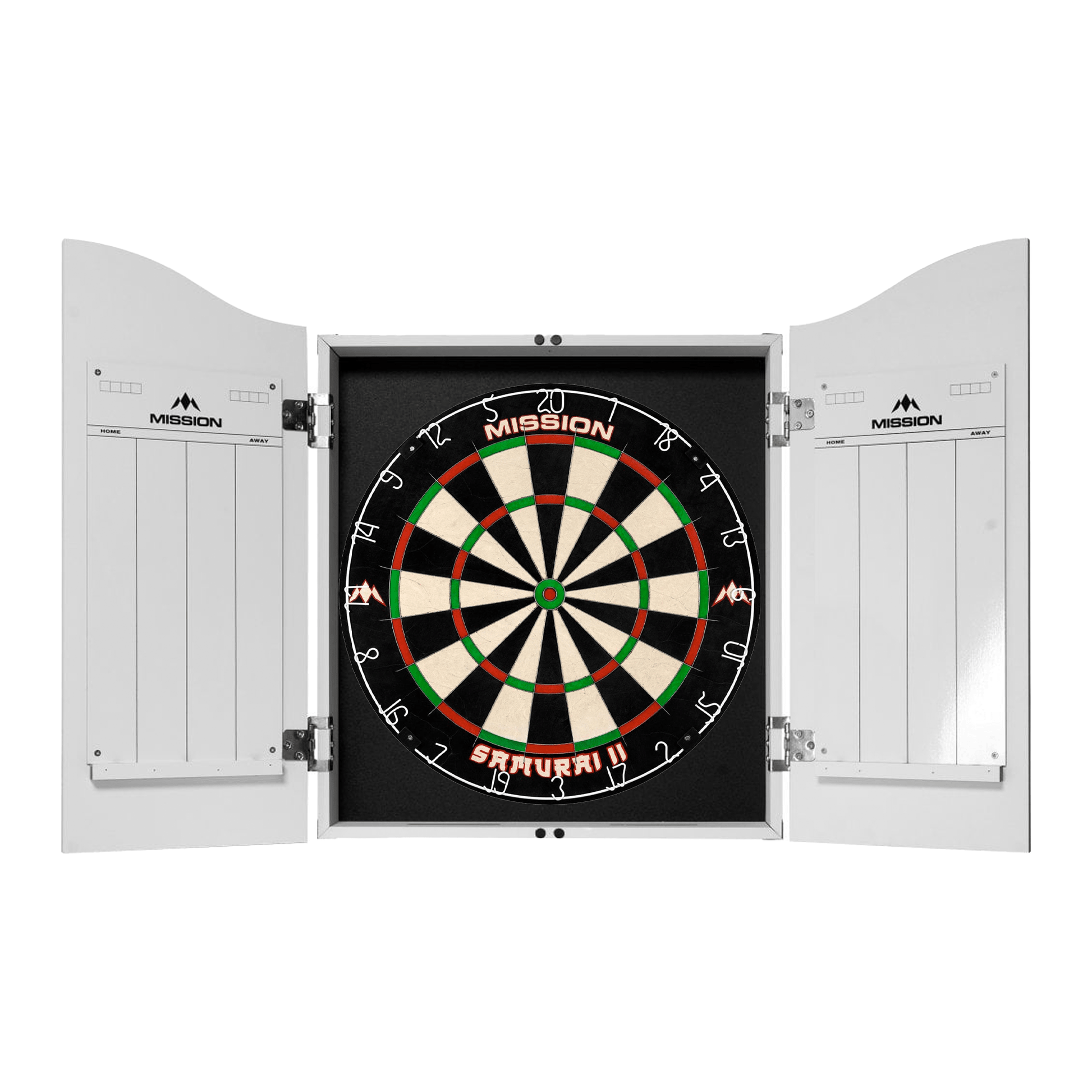 Mission Samurai II Dartboard & Cabinet Bundle Boards