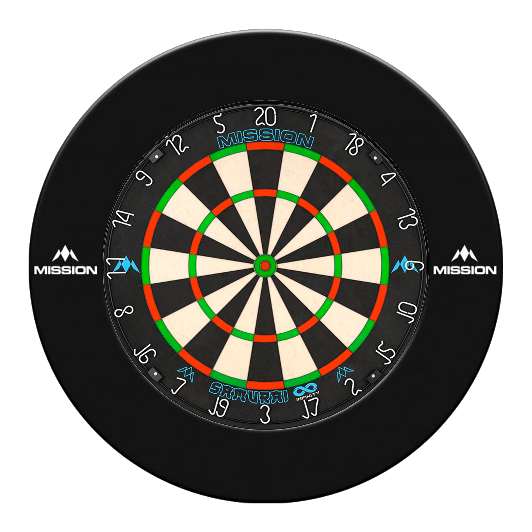 Mission Samurai Infinity Dartboard & Surround Bundle Black Boards