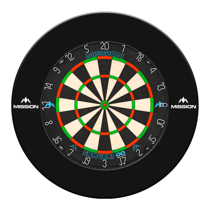 Mission Samurai Infinity Dartboard & Surround Bundle Black Boards