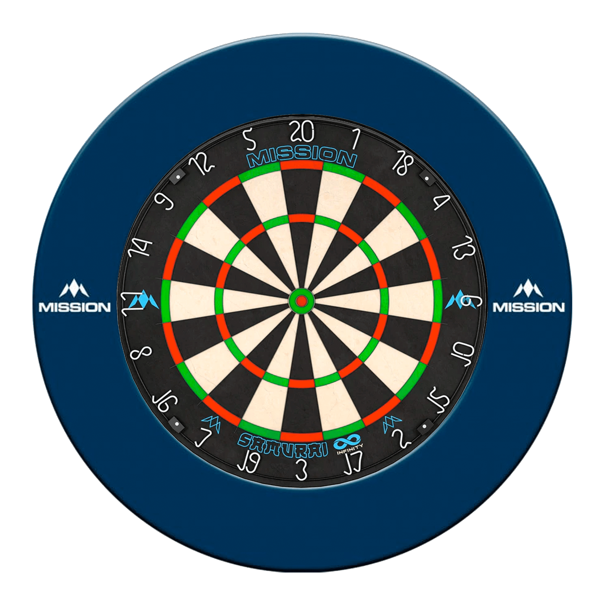 Mission Samurai Infinity Dartboard & Surround Bundle Blue Boards