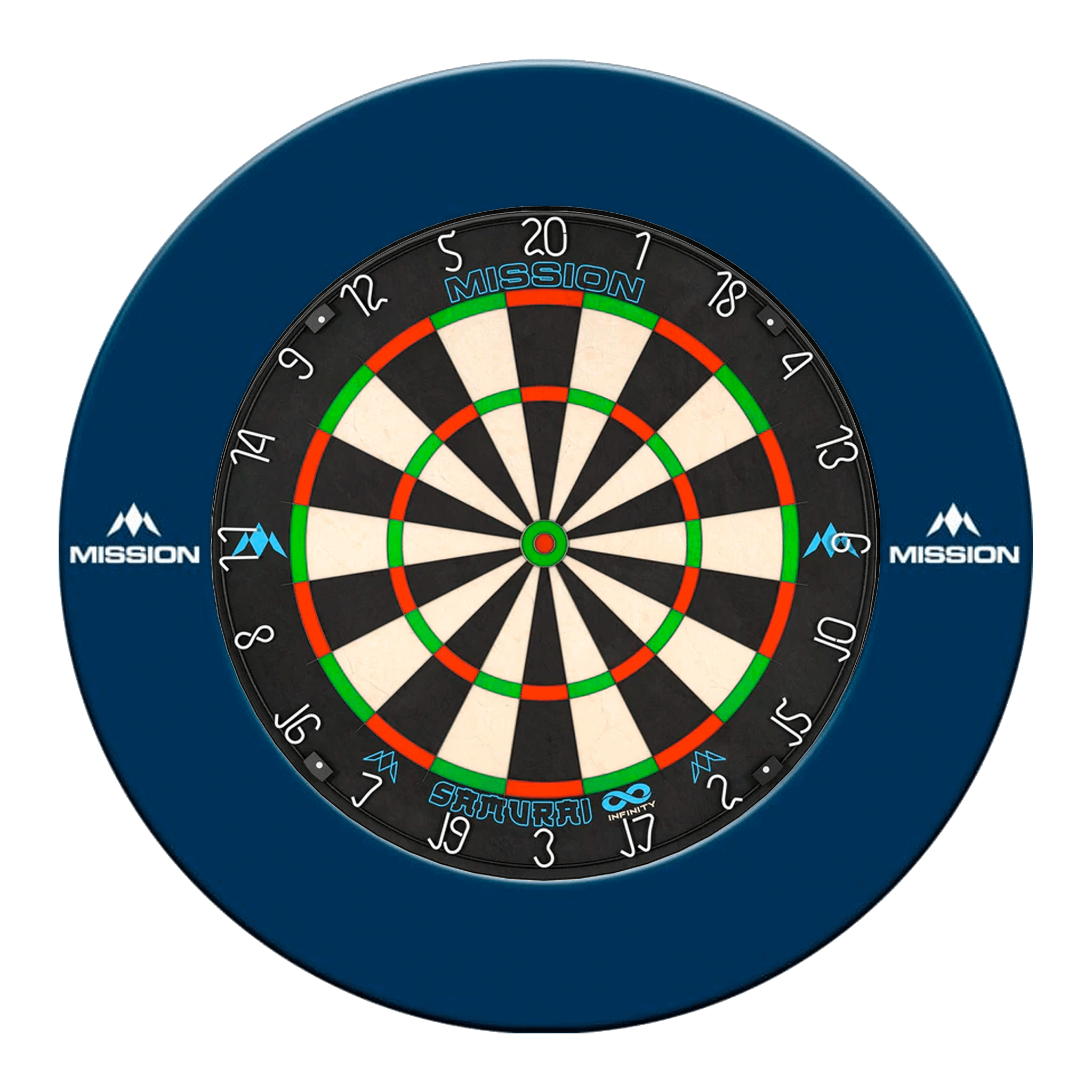 Mission Samurai Infinity Dartboard & Surround Bundle Blue Boards