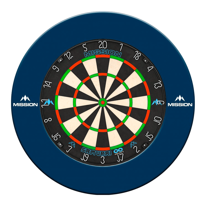 Mission Samurai Infinity Dartboard & Surround Bundle Blue Boards