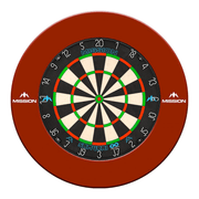 Mission Samurai Infinity Dartboard & Surround Bundle Red Boards