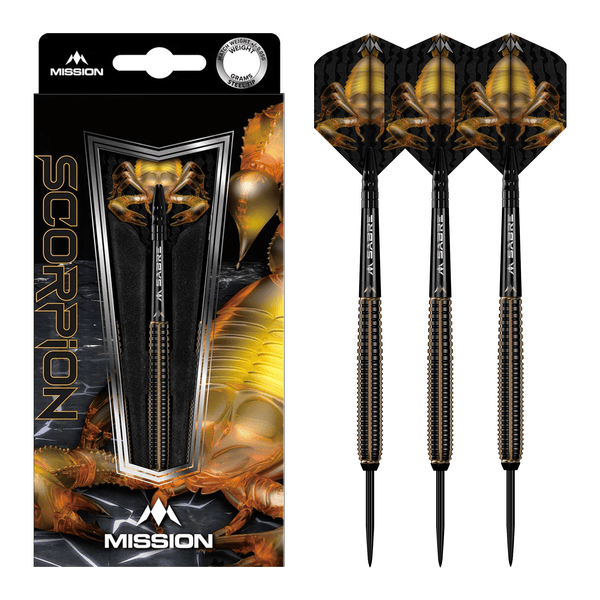 Mission Scorpion - 90% Tungsten Steel Tip Darts 22 Grams Darts