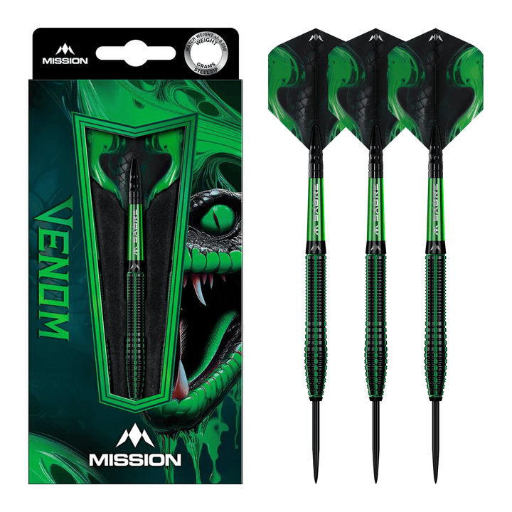 Mission Venom - 90% Tungsten Steel Tip Darts 23 Grams Darts
