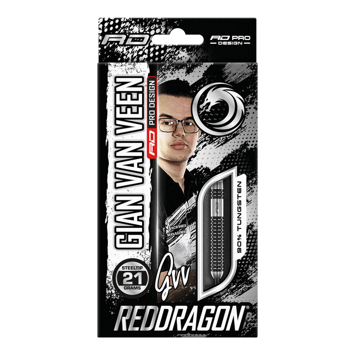 Red Dragon Gian Van Veen Axis Special Edition - 90% Tungsten Steel Tip Darts Darts