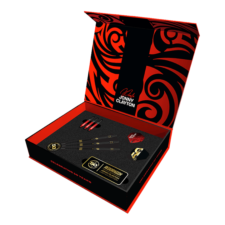 Red Dragon Jonny Clayton 50 Year Player Limited Edition - 90% Tungsten Steel Tip Darts 22 Grams Darts