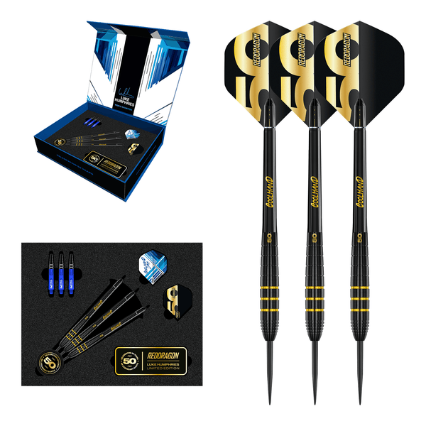 Red Dragon Luke Humphries 50 Year Player Limited Edition - 90% Tungsten Steel Tip Darts 22 Grams Darts