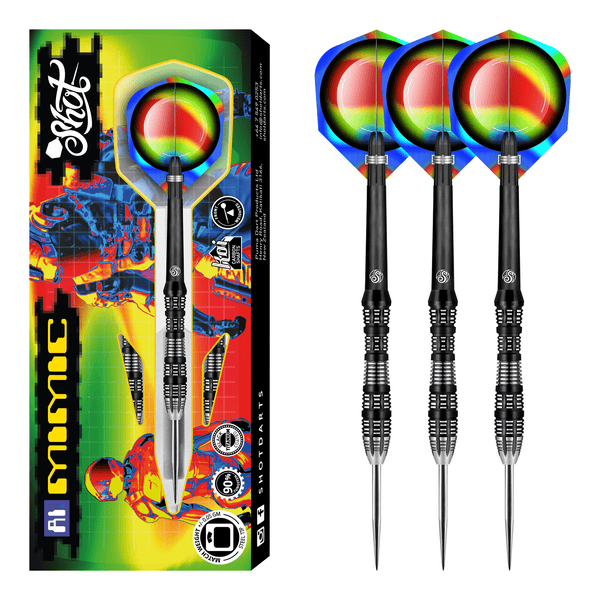 Shot AI Mimic - 90% Tungsten Steel Tip Darts 23 Grams Darts