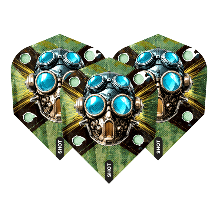 Shot Badlands Krush - Dart Flights Small Standard / Green Flights & Shafts