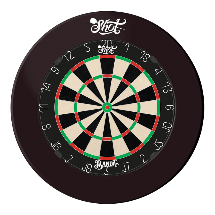 Shot Bandit Dartboard & One Piece Surround Bundle Bandit / Black Boards