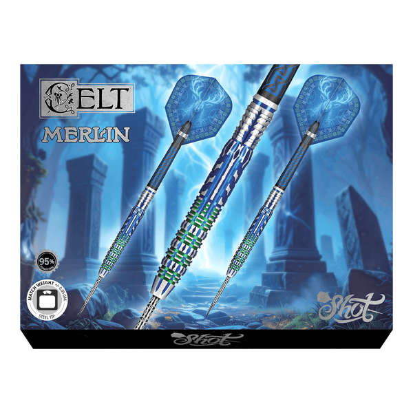 Shot Celt Merlin - 95% Tungsten Steel Tip Darts Darts