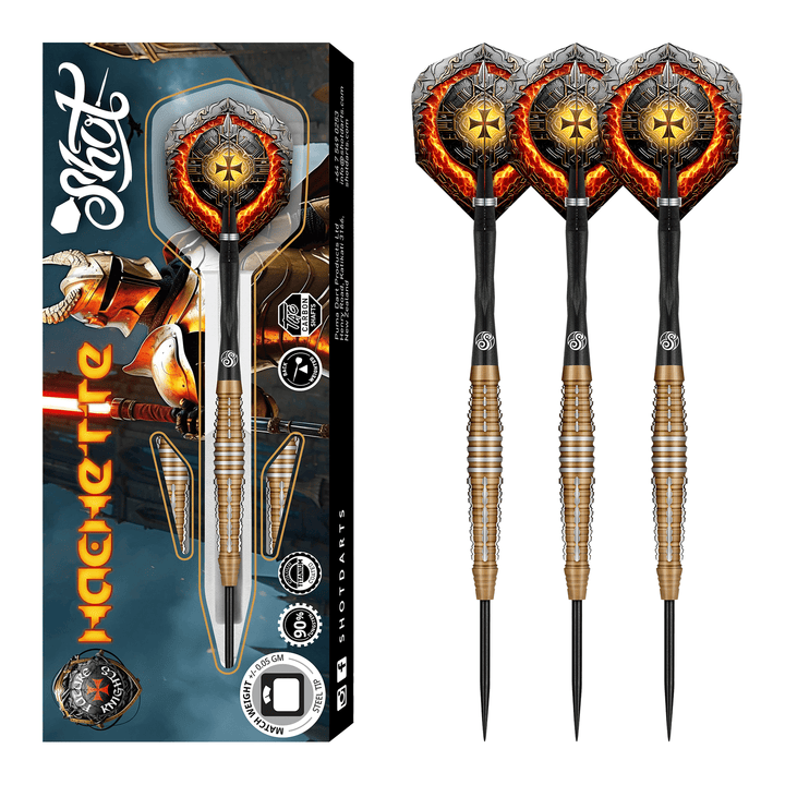 Shot Future Knights Hachette - 90% Tungsten Steel Tip Darts 23 Grams Darts