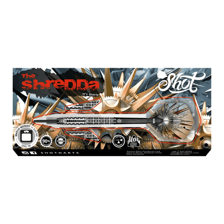 Shot Gnarly Shredda - 90% Tungsten Steel Tip Darts Darts