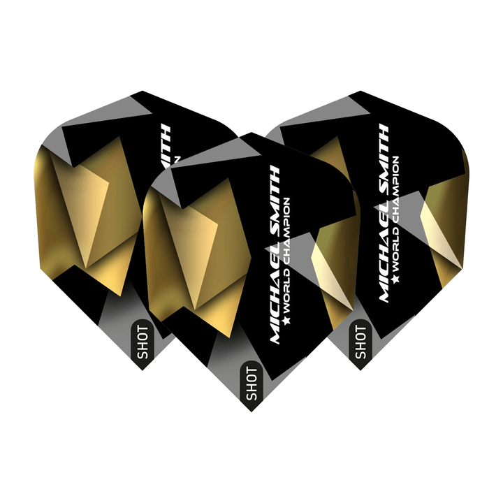 Shot Michael Smith Believe - Dart Flights No. 6 / Black & Gold Flights