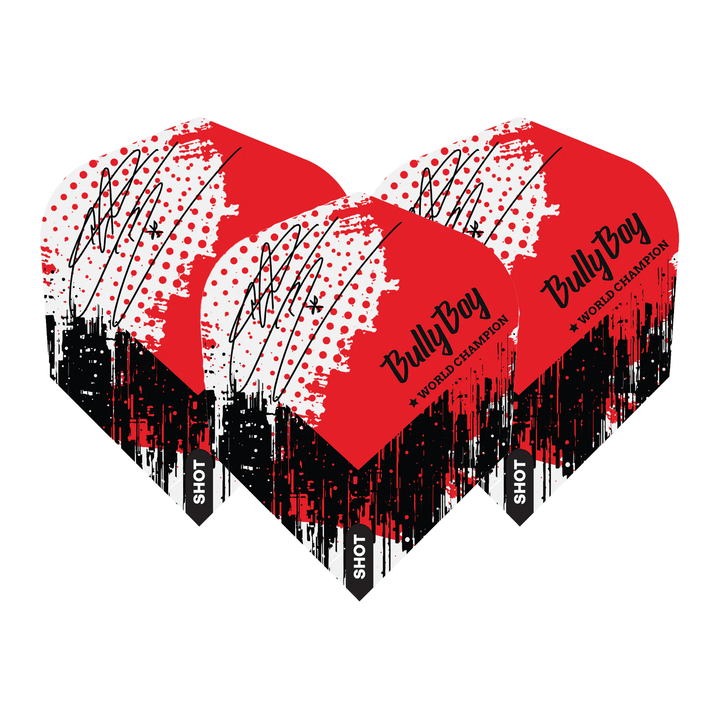Shot Michael Smith Game Day - Dart Flights No. 6 / Black & Red Flights & Shafts