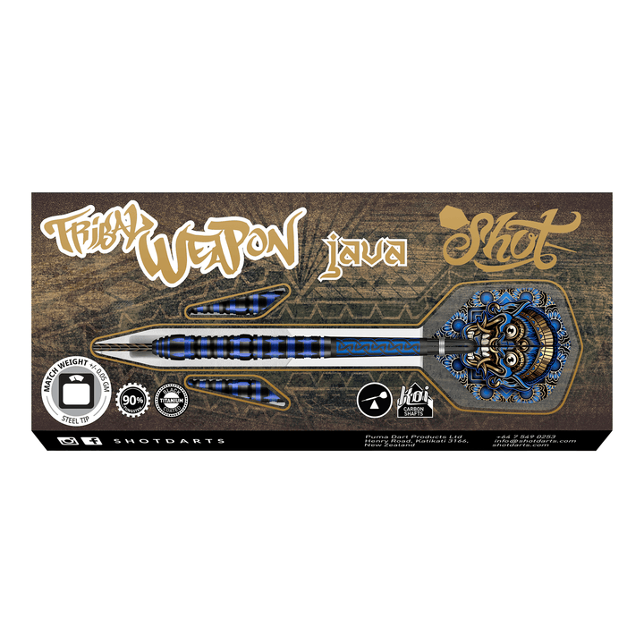 Shot Tribal Weapon Java - 90% Tungsten Steel Tip Darts Darts