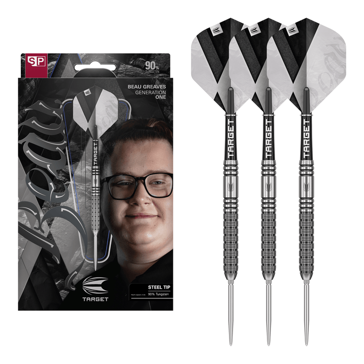 Target Beau Greaves Gen 1 Swiss Point - 90% Tungsten Steel Tip Darts 23 Grams Darts