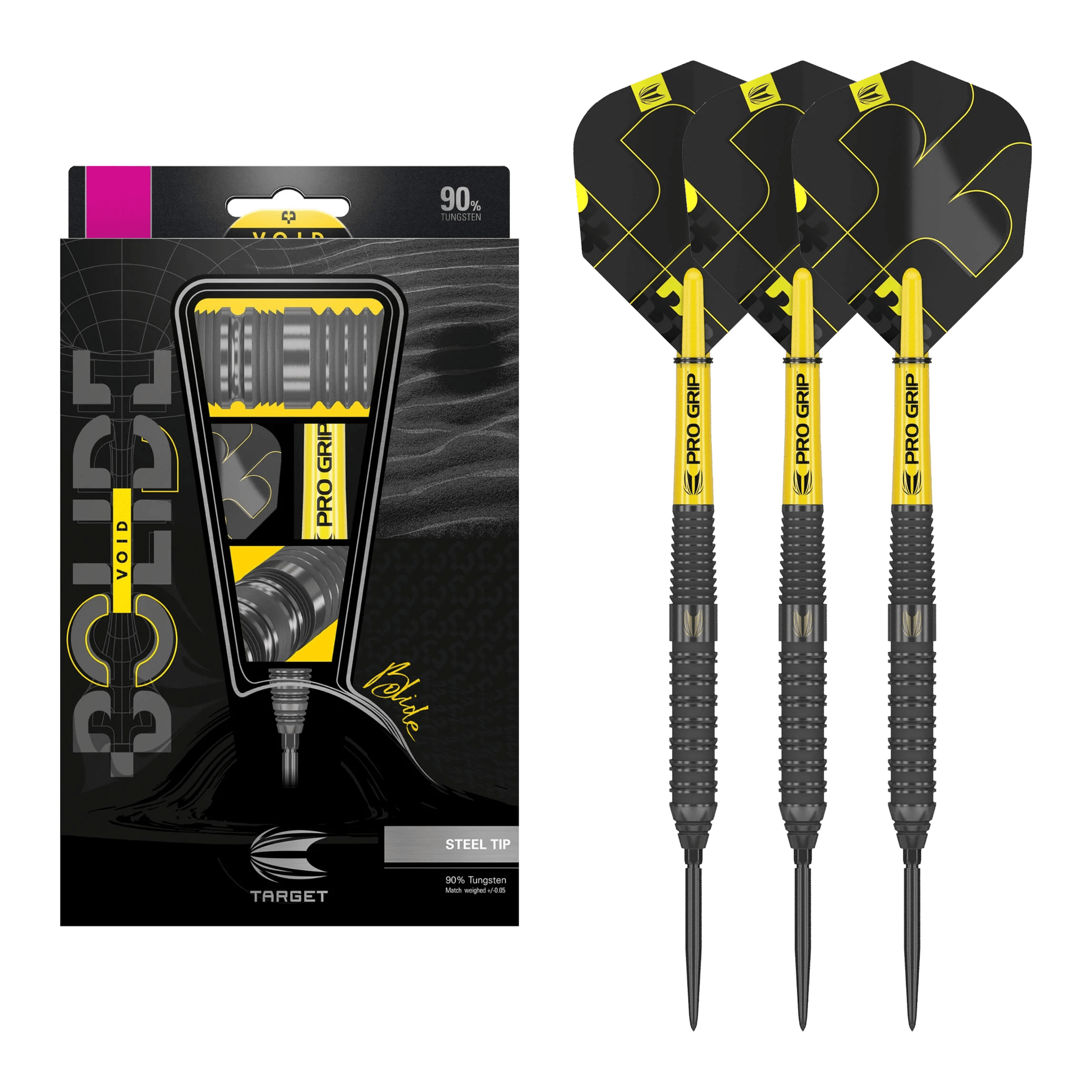 Target Bolide Void 02 Swiss Point - 90% Tungsten Steel Tip Darts 22 Grams Darts