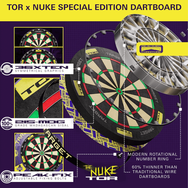 Target Luke Littler World Champion Edition Dartboard & Surround Bundle Boards