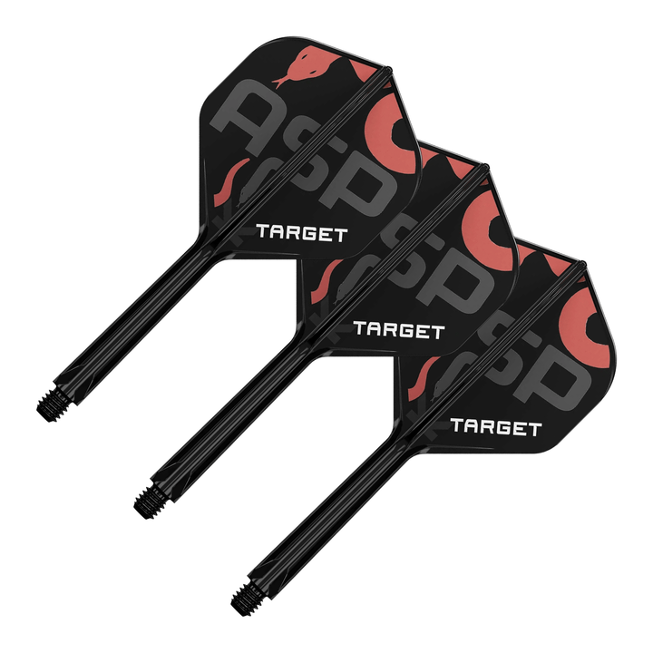 Target Nathan Aspinall K-Flex - All In One Flight & Shaft No. 2 / Medium (33mm) / Black Flights & Shafts