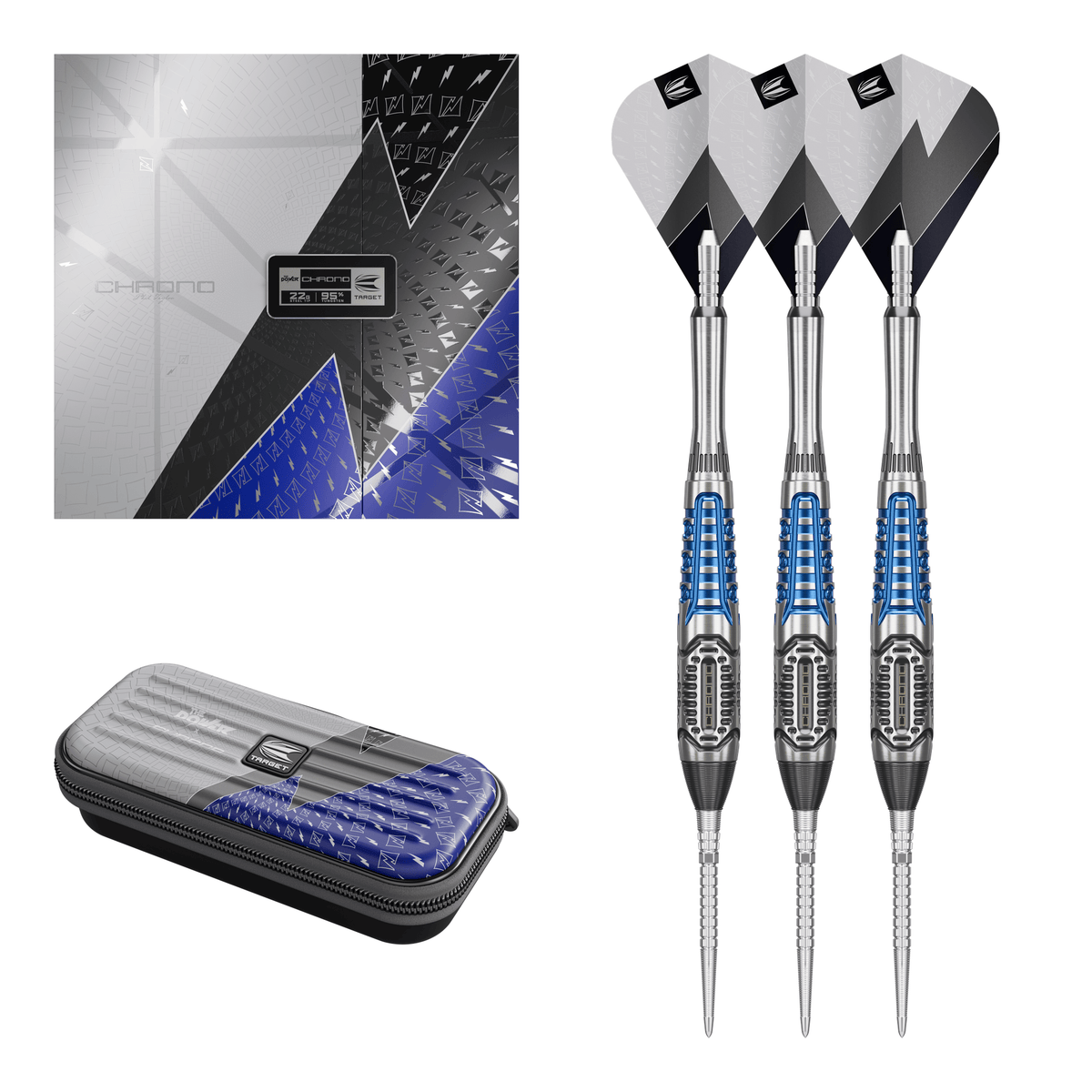 Target Phil Taylor Power Chrono Swiss Point - 95% Tungsten Steel Tip Darts 22 Grams Darts