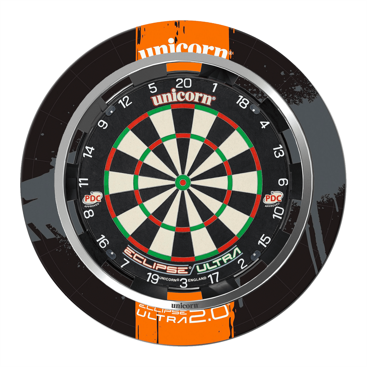 Eclipse Ultra Dartboard & Surround & Light Bundle