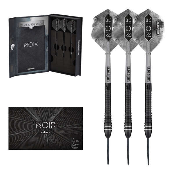 Unicorn Gary Anderson Noir Phase 6 - 90% Tungsten Steel Tip Darts Darts
