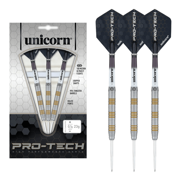 Unicorn Pro-Tech Style 3 - 90% Tungsten Steel Tip Darts 21 Grams Darts