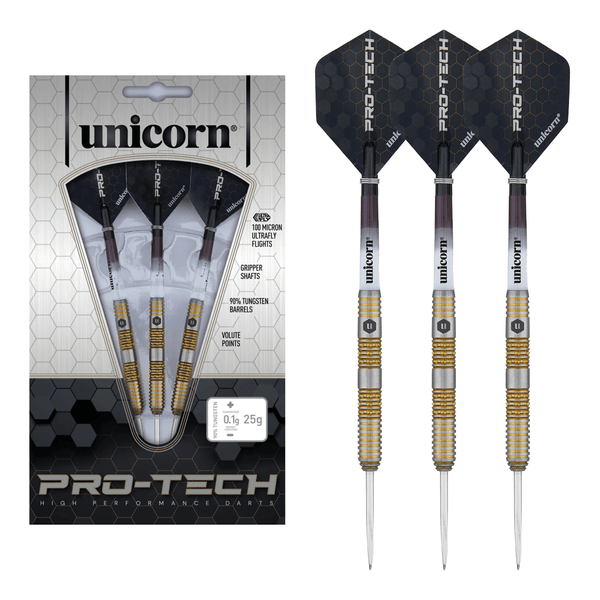Unicorn Pro-Tech Style 6 - 90% Tungsten Steel Tip Darts 23 Grams Darts